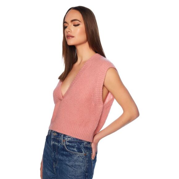 Susana Monaco Mohair V Neck Sweater Vest NEW NWT - Picture 2 of 8